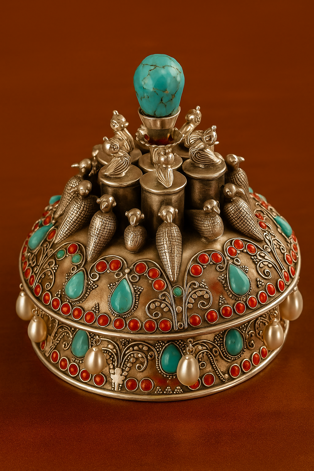 Handcrafted Silver Perfume Box