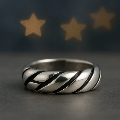 Twisted Rope Silver Ring