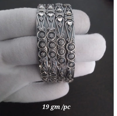 Handcrafted Oxidized Silver Bangles