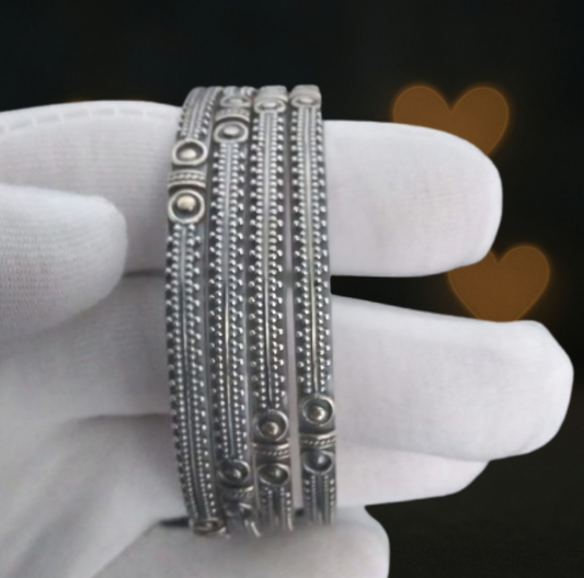 Oxidized Silver Bangles