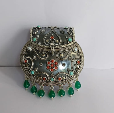Oxidized Sterling 925 Silver Purse
